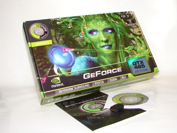 GeForce GTX 465 ambalaj si accesorii 580x435 GTX 465   Fermi mai încearcă o dată