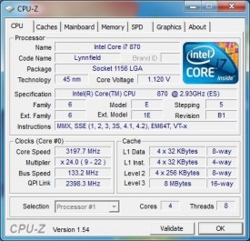 Intel Core i7 870 CPU Z Stock CPU load 275x265 Intel Core i7 875K vs. 870