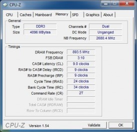 AMD Phenom II X4 840 - CPU-Z RAM OC