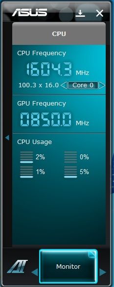 ASUS P8Z68-V PRO - ASUS AI Suite II Monitor CPU