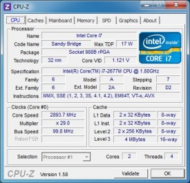 ASUS UX21E - CPU-Z CPU 1-thread Load