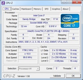 ASUS UX21E - CPU-Z CPU 4-thread Load + GPU