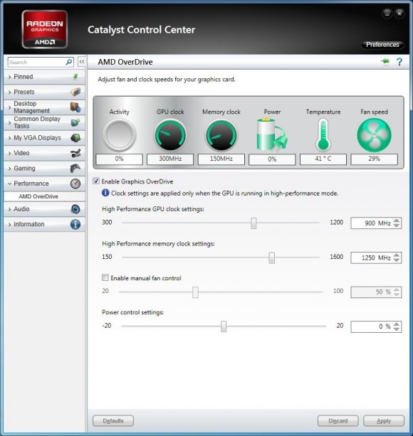 SAPPHIRE HD 7950 3GB OC GDDR5 - AMD Overdrive