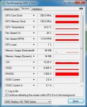 SAPPHIRE HD 7950 3GB OC GDDR5 - GPU-Z Stock Idle