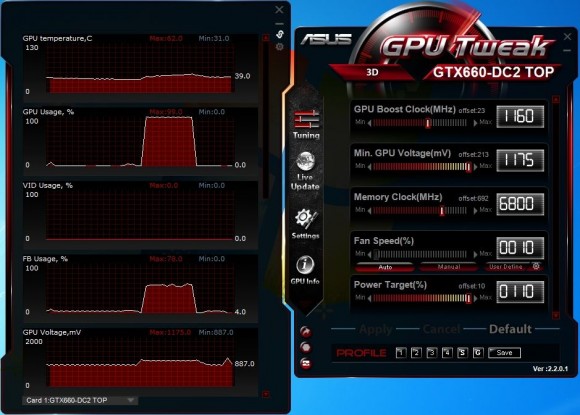 ASUS GTX660-DC2T-2GD5 - GPU Tweak