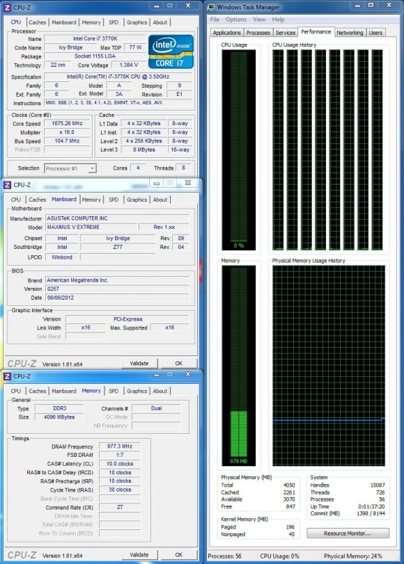 ASUS MAXIMUS V EXTREME - OC Idle