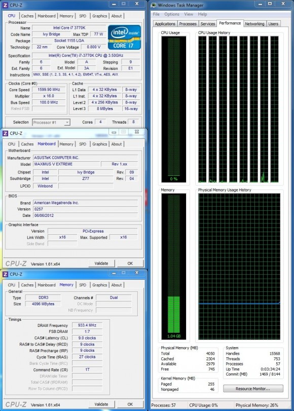 ASUS MAXIMUS V EXTREME - Stock Idle