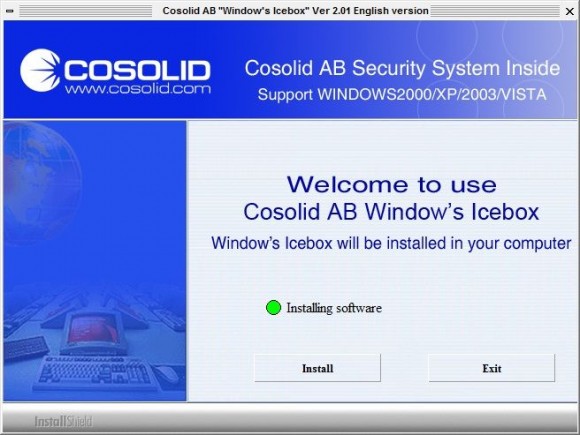 Cosolid Windows Icebox - Installation Menu