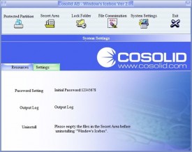 Cosolid Windows Icebox - System Settings-Settings