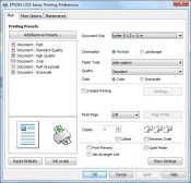 Epson L355 - Printing Preferences - Main