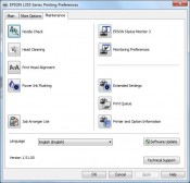 Epson L355 - Printing Preferences - Maintenance