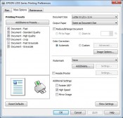 Epson L355 - Printing Preferences - More Options