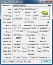 Palit GTX 650 Ti BOOST OC 2GB - GPU-Z Stock