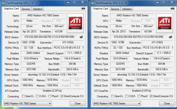 AMD Radeon HD 7990 - GPU-Z OC