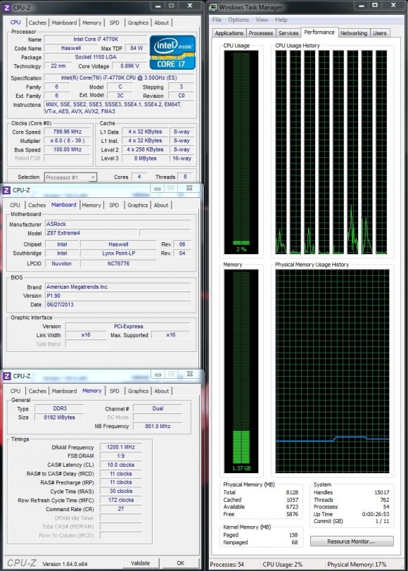 ASRock Z87 Extreme4 - Stock + Multi Core Enhancement Idle