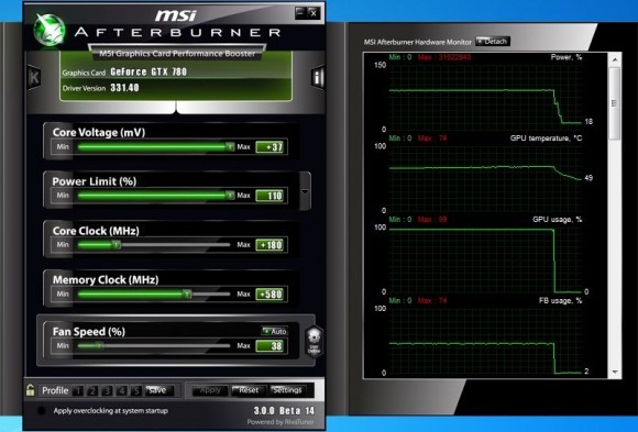 ASUS GTX780-DC2OC-3GD5 - MSI Afterburner