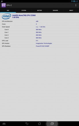 ASUS MeMO Pad FHD 10 - CPU-Z SoC