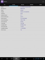 Mediacom SmartPad 9.7 HD S4 - CPU-Z System
