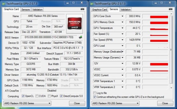 Sapphire TOXIC R9 280X 3G GDDR5 - GPU-Z OC Idle