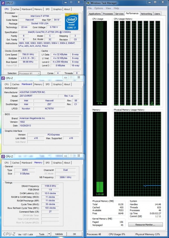 ASUS Z87-EXPERT - CPU-Z Stock Idle
