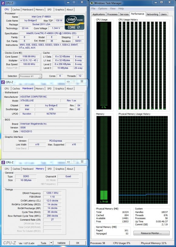 Intel Core i7-4960X - OC Idle