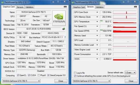 ASUS GTX750TI-OC-2GD5 - OC Idle