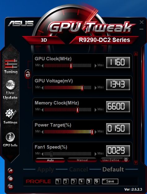 ASUS R9290-DC2OC-4GD5 - GPU Tweak
