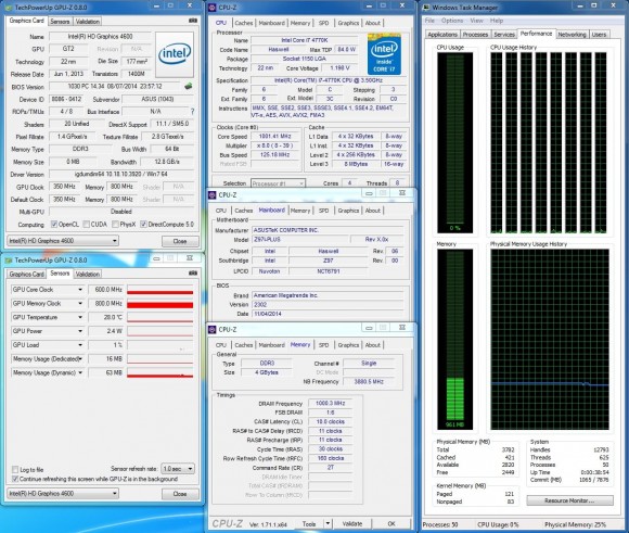 ASUS Z97I-PLUS - OC Tuner BCLK + Ratio Tuning Idle